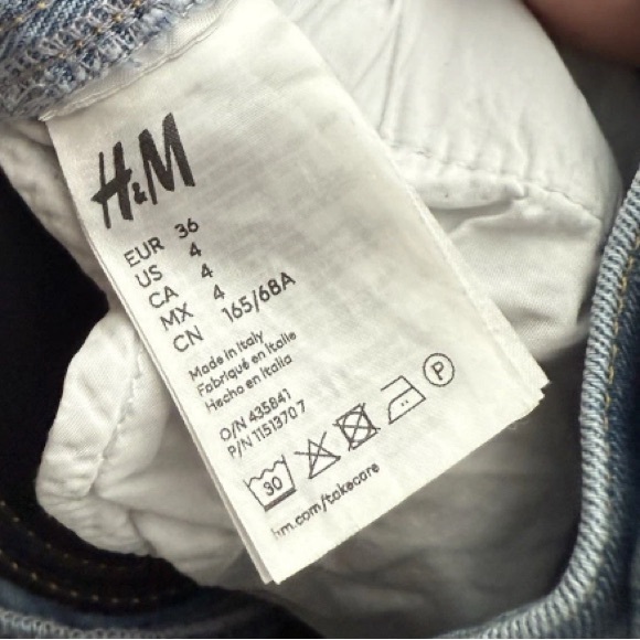 Mugler X H&M spiral Jeans US size EUR 36 Black Stretch Blue Denim size US 4 - Picture 7 of 8